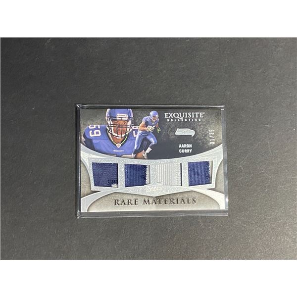 AARON CURRY SEATTLE SEAHAWKS JERSEY PATCH CARD EXCELLENT PATCH #D/35