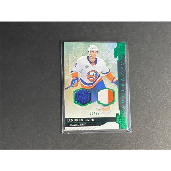 ANDREW LADD NEW YORK ISLANDERS JERSEY PATCH CARD EXCELLENT PATCH #D/65