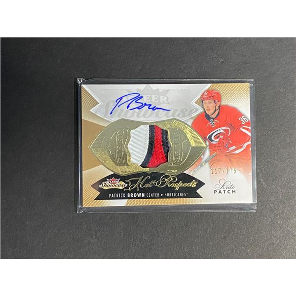 PATRICK BROWN AUTOGRAPH/JERSEY PATCH CARD EXCELLENT PATCH #D/175