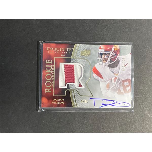 DAMIAN WILLIAMS ROOKIE AUTOGRAPH/JERSEY PATCH CARD EXCELLENT PATCH #D/120