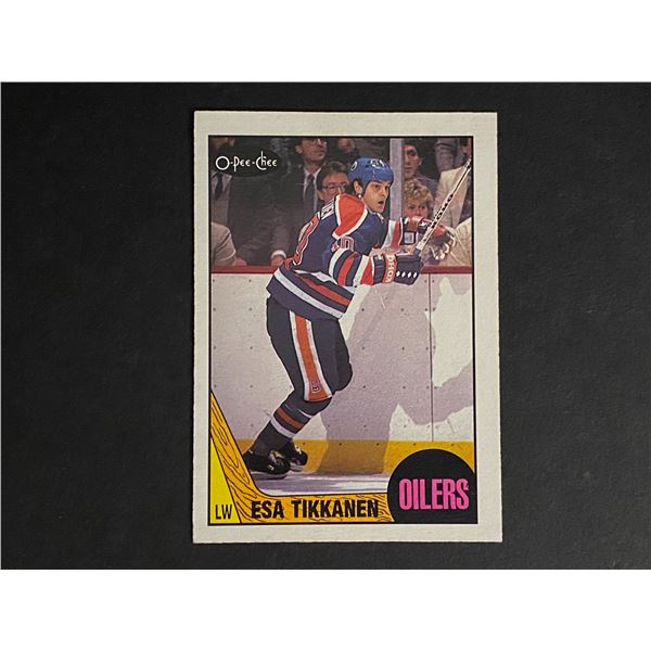 ESA TIKKANEN ROOKIE CARD 1987 0-PEE-CHEE #7