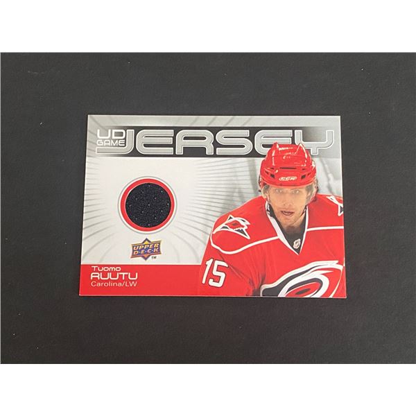 2010-11 U.D HOCKEY SERIES 1 TUOMO RUUTU N.H.L JERSEY CARD