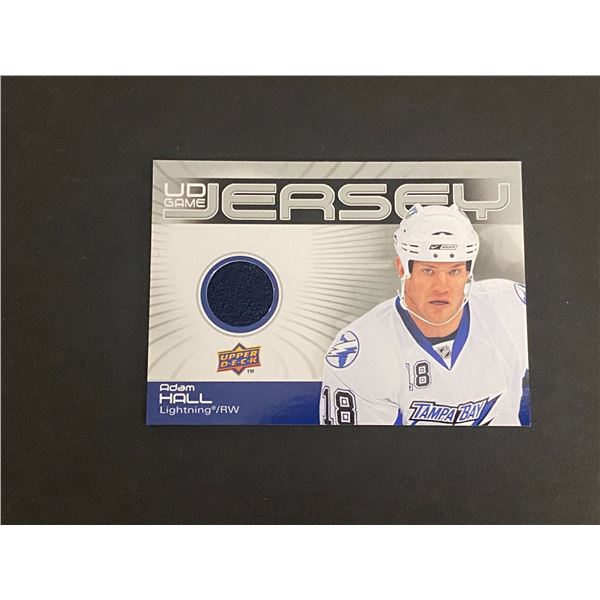 2010-11 U.D HOCKEY SERIES 1 ADAM HALL N.H.L JERSEY CARD