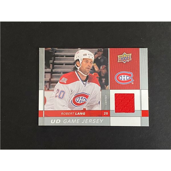 2009-10 U.D HOCKEY SERIES 1 ROBERT LANG N.H.L JERSEY CARD