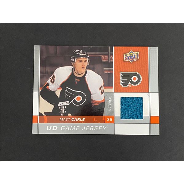 2009-10 U.D HOCKEY SERIES 1 MATT CARLE N.H.L JERSEY CARD