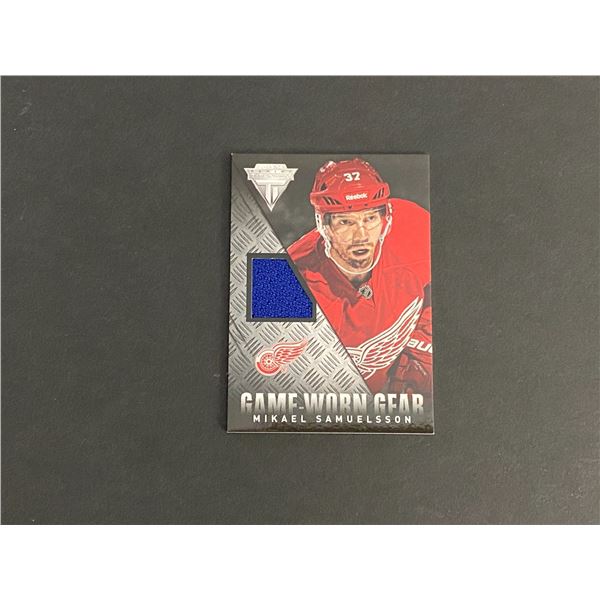 2013-14 PANINI TITANIUM HOCKEY MIKAEL SAMUELSSON N.H.L JERSEY CARD