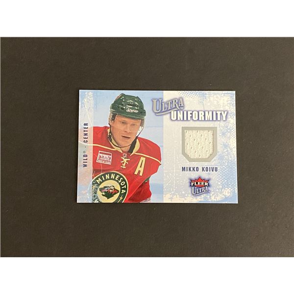 2008-09 NHL FLEER ULTRA MIKKO KOIVU N.H.L DUAL JERSEY CARD
