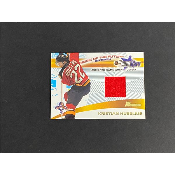 2002 THE TOPPS KRISTIAN HUSELIUS N.H.L JERSEY CARD