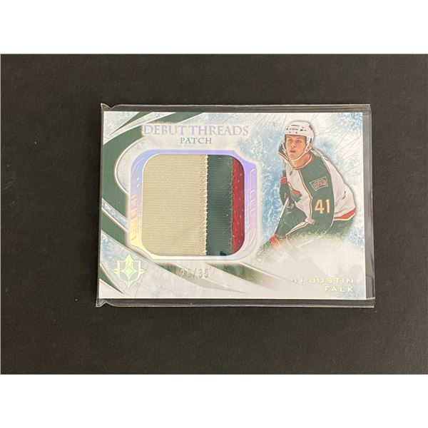 2010-11 ULTIMATE COLLECTION HOCKEY JUSTIN FAULK 28/35 N.H.L PATCH CARD
