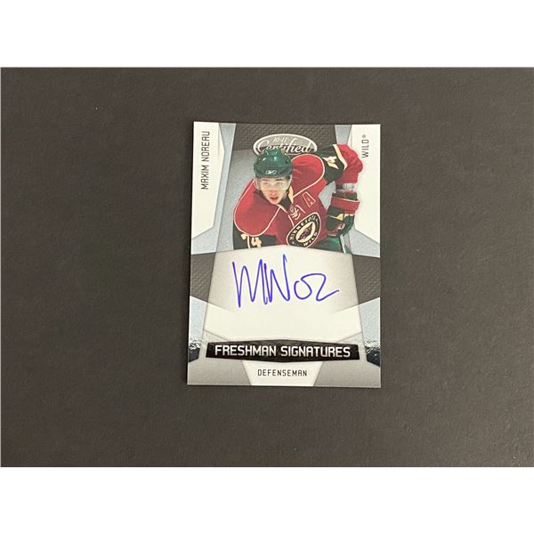 2010-11 CERTIFIED AUTOGRAPH MAXIM NOREAU 0021/1299 N.H.L AUTOGRAPH CARD