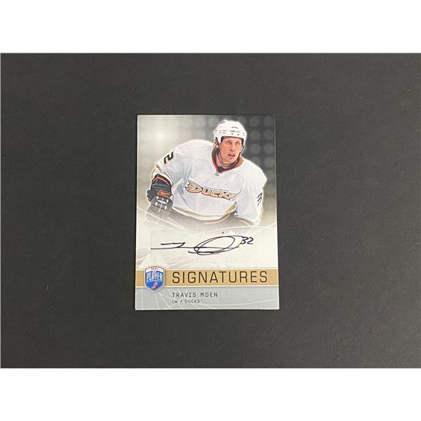 2008-09 BE A PLAYER AUTOGRAPH TRAVIS MOEN N.H.L AUTOGRAPH CARD