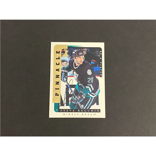 1997 PINNACLE AUTOGRAPH STEVE RUCCHIN N.H.L AUTOGRAPH CARD