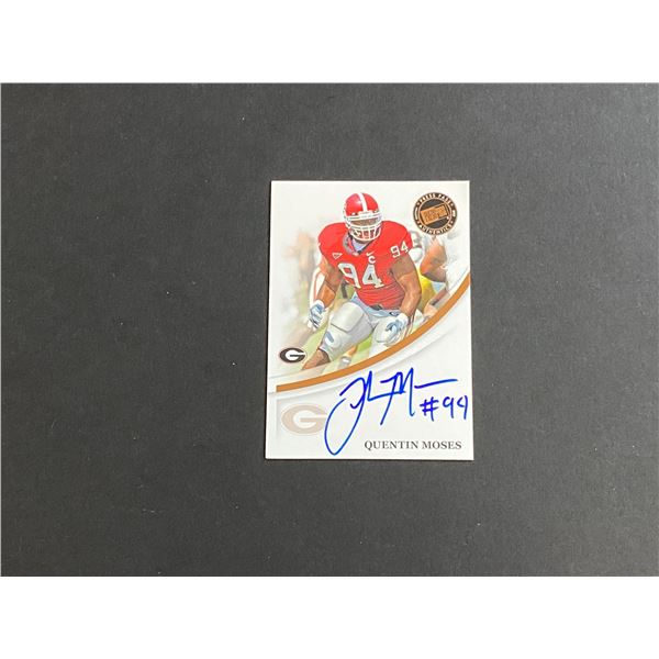 2008 PRESS BOX FOOTBALL AUTOGRAPH QUENTIN MOSES GEORGIA AUTOGRAPH CARD