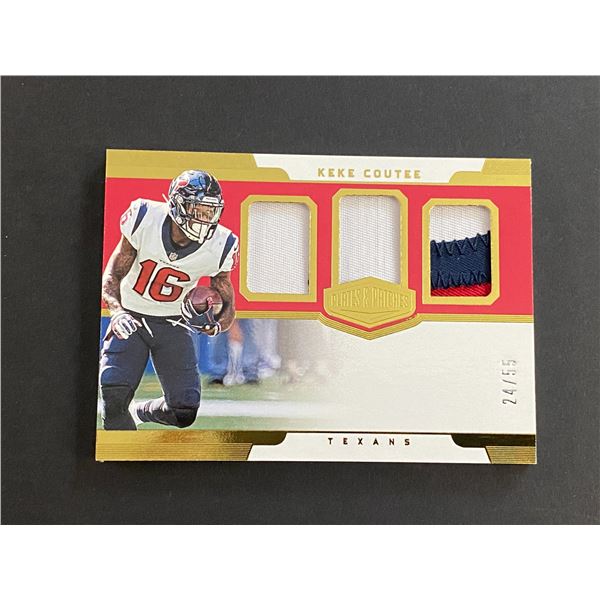 KEKE COUTEE TRIPLE PATCH 2018 PANINI PATCHCARD #24 OF 55 MADE