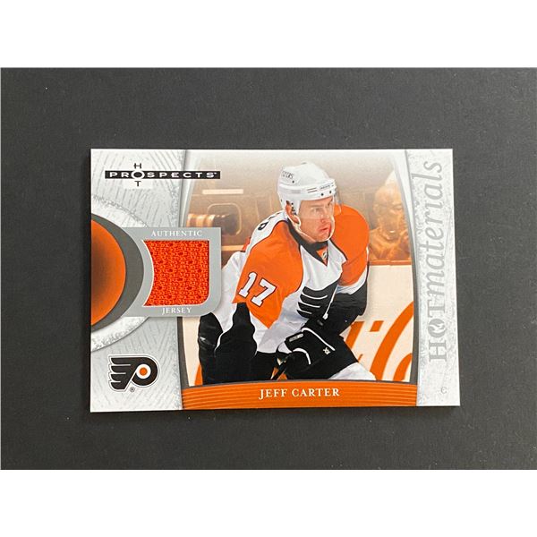JEFF CARTER JERSEY CARD 2007/08 FLEER HOT PROSPECTS