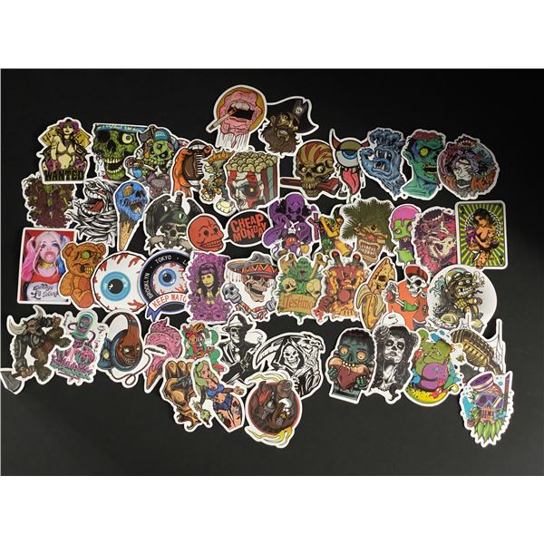 LOT OF 50 VARIOUS PVC STICKERS