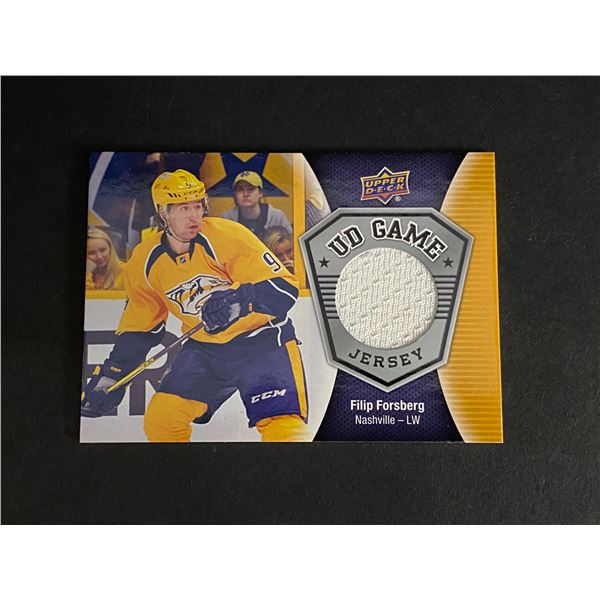 FILIP FORSBERG JERSEY CARD 2016/17 U.D SERIES 2 HOCKEY