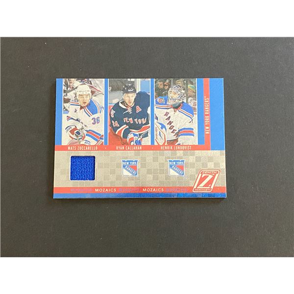 MATS ZUCCARELLO NEW YORK RANGERS JERSEY CARD