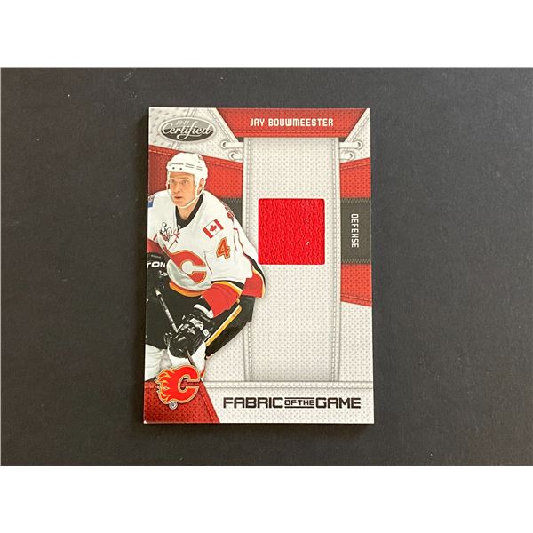 JAY BOUWMEESTER CALGARY FLAMES JERSEY CARD