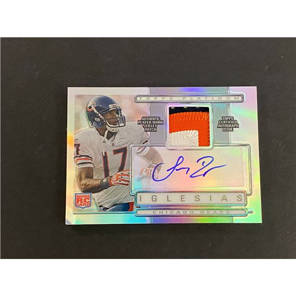 JUAQUIN IGLESIAS PATCH / AUTOGRAPH CARD EXCELLENT PATCH #313 OF 350 MADE