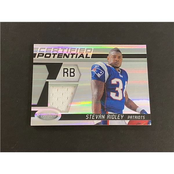 STEVAN RIDLEY NEW ENGLAND PATRIOTS JERSEY CARD #051 OF 250 MADE