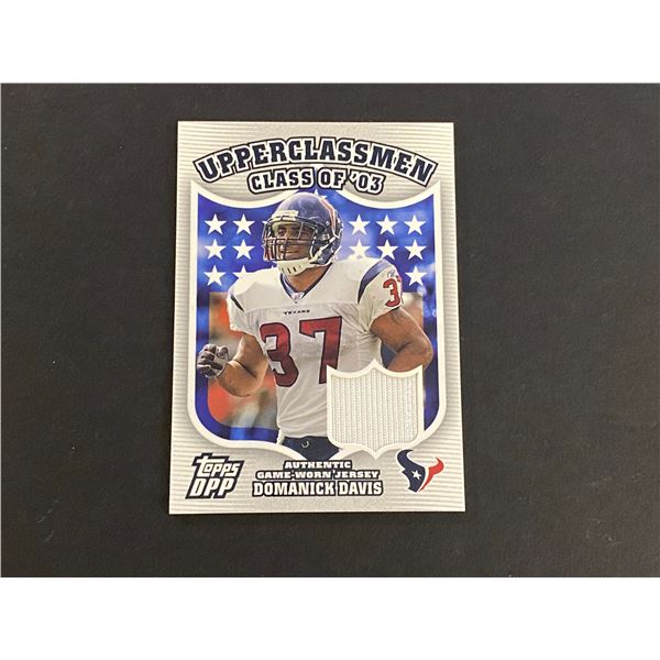 DOMANICK DAVIS HOUSTON TEXANS JERSEY CARD