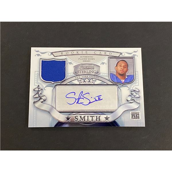 STEVE SMITH AUTOGRAPH / JERSEY CARD NEW YORK GIANTS