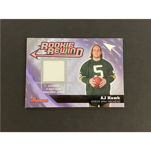 AJ HAWK GREEN BAY PACKERS JERSEY CARD