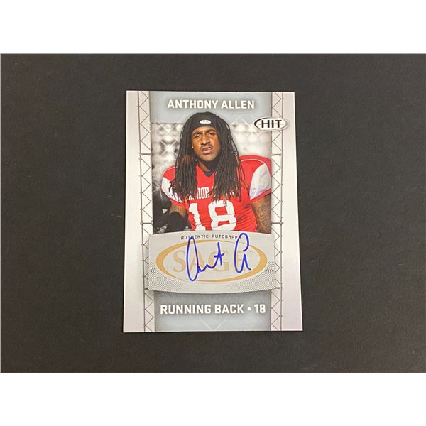 ANTHONY ALLEN AUTOGRAPH CARD