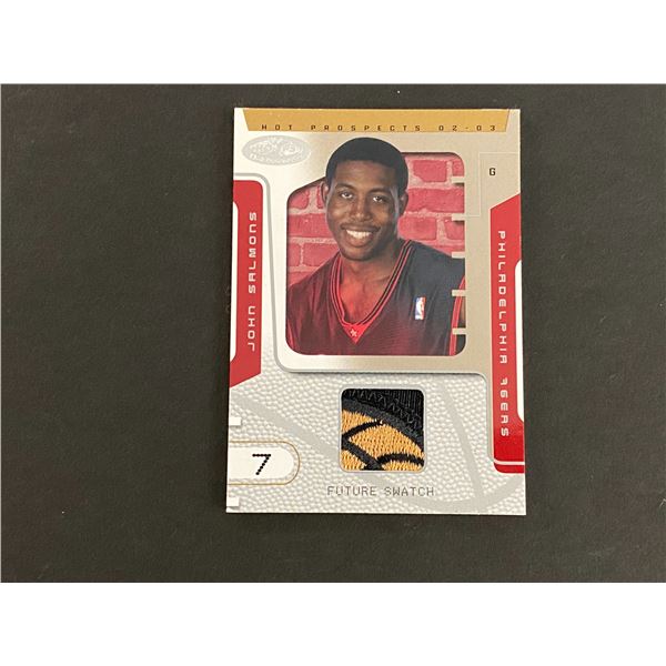 JOHN SALMONS PHILADELPHIA 76ERS PATCH CARD #259 OF 500 MADE