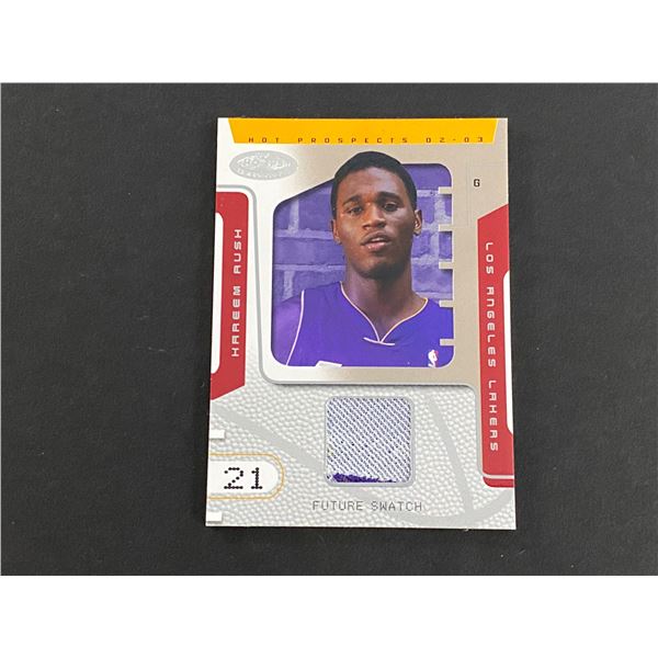 HAREEM RUSH LOS ANGELES LAKERS PATCH CARD #097 OF 500 MADE