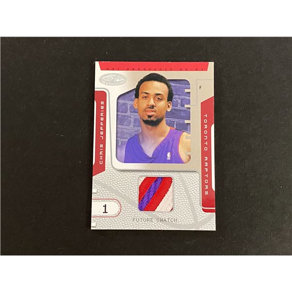 CHRIS JEFFERIES TORONTO RAPTORS PATCH CARD #130 OF 500 MADE