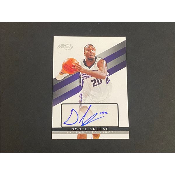 DONTE GREENE SACRAMENTO KINGS AUTOGRAPH CARD