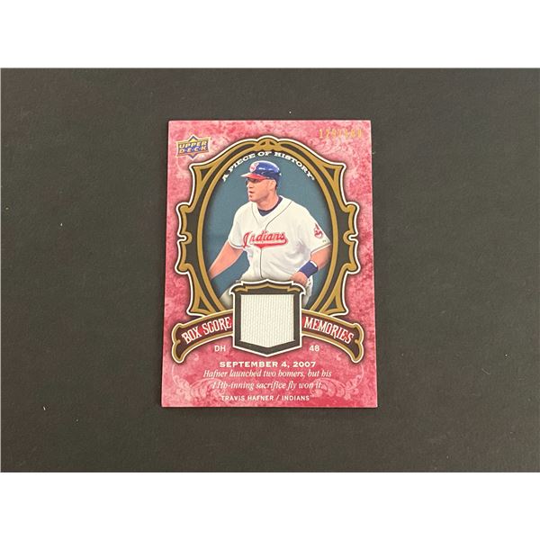 TRAVIS HAFNER CLEVELAND INDIANS JERSEY CARD #129 OF 180 MADE