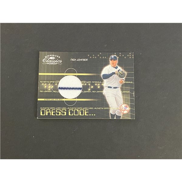 NICK JOHNSON NEW YORK YANKEES JERSEY CARD #376 OF 425 MADE