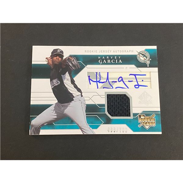 HARVEY GARCIA AUTOGRAPH / JERSEY GAME CARD #499 OF 799 MADE