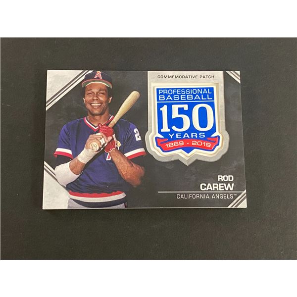 ROD CAREW CALIFORNIA ANGELS PATCH CARD