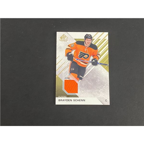 BRAYDEN SCHENN PHILADELPHIA FLYERS JERSEY CARD