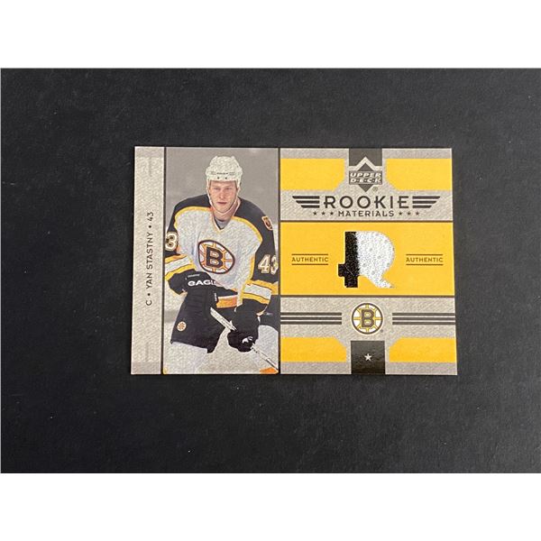 YAN STASTNY BOSTON BRUINS JERSEY CARD