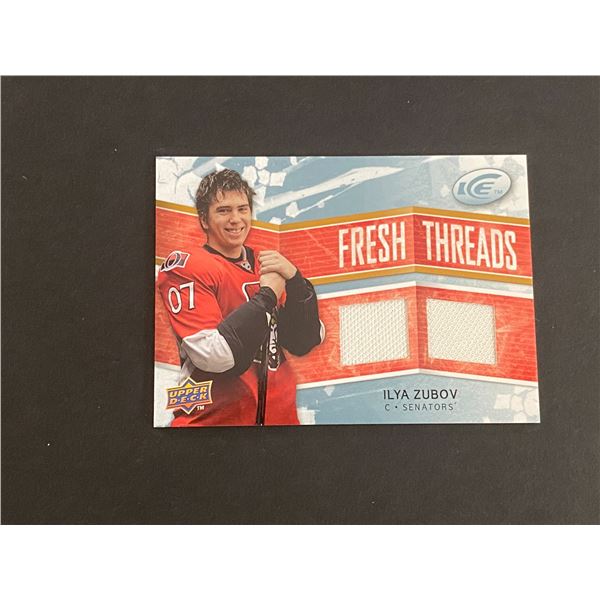 ILYA ZUBOV OTTAWA SENATORS DUAL JERSEY CARD