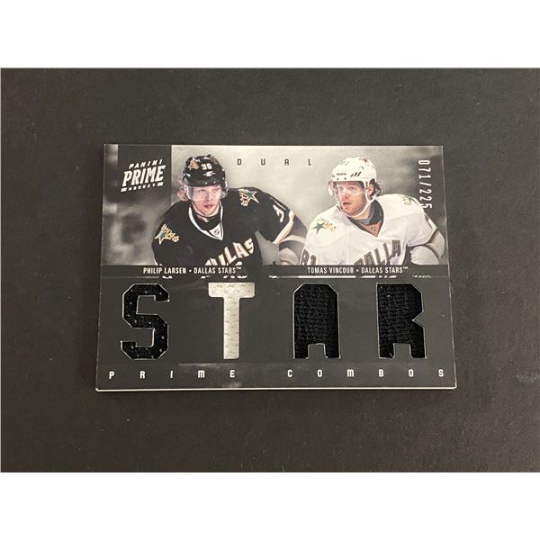 PHILIP LARSEN & TOMAS VINCOUR DUAL QUAD JERSEY CARD #071 OF 225 MADE