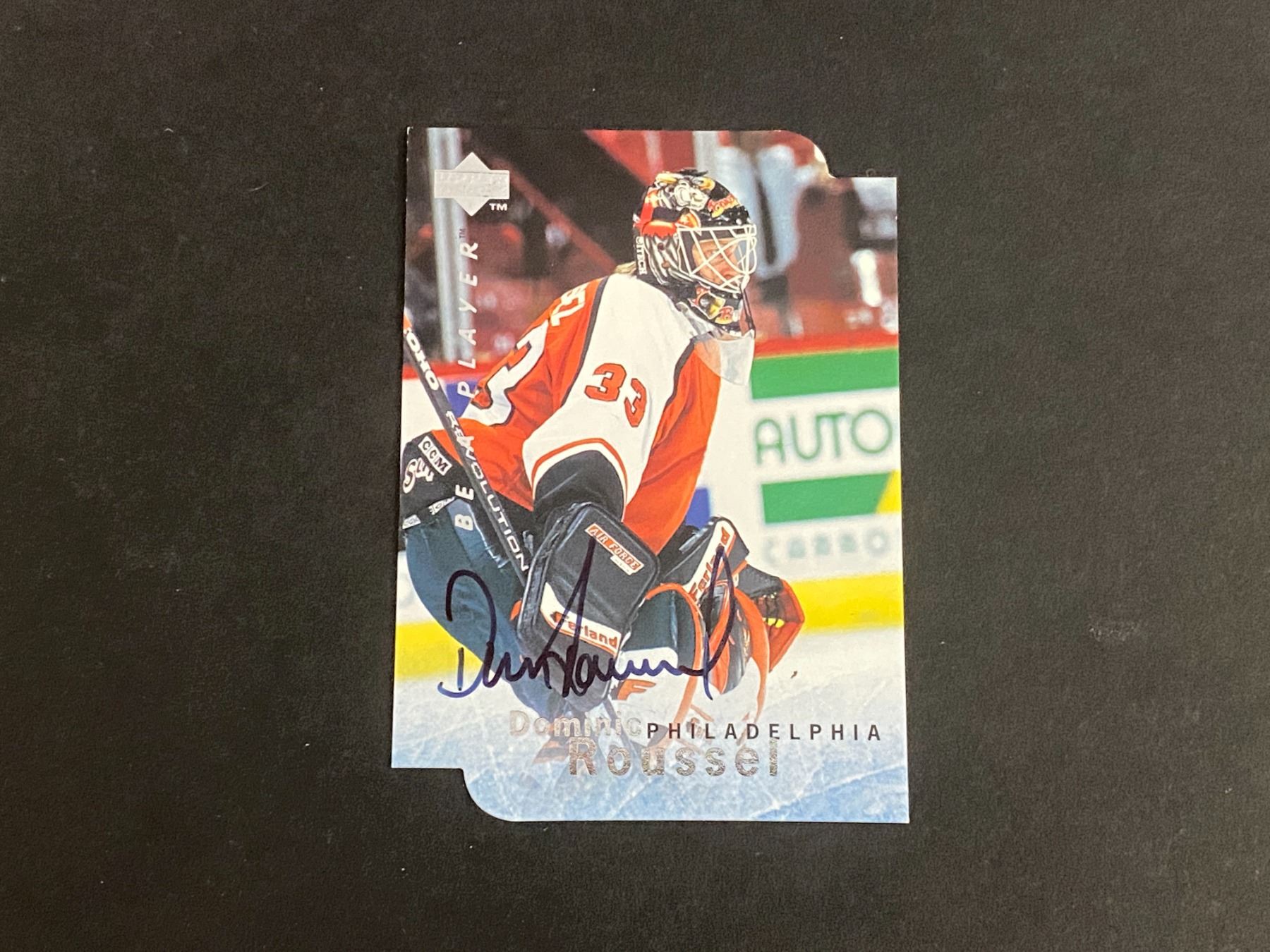 DOMINIC ROUSSEL PHILADELPHIA FLYERS AUTOGRAPH CARD