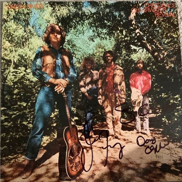 Signed Creedence Clearwater Green River Album Cover