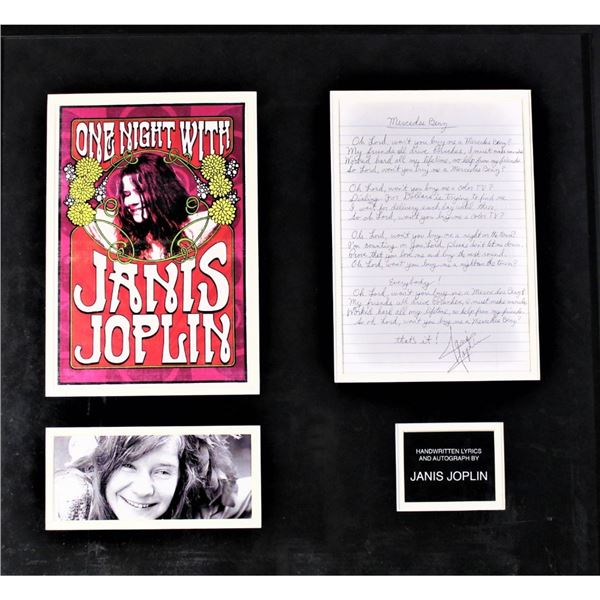 Signed Janis Joplin Merces Benz Lyrics