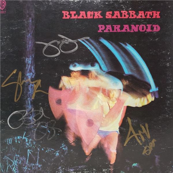 Signed Black Sabbath Paranoid Album Cover