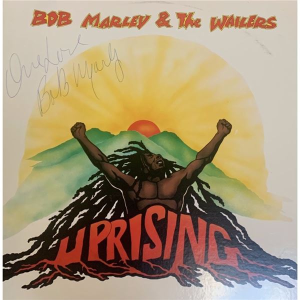 Signed Bob Marley Uprising Album Cover