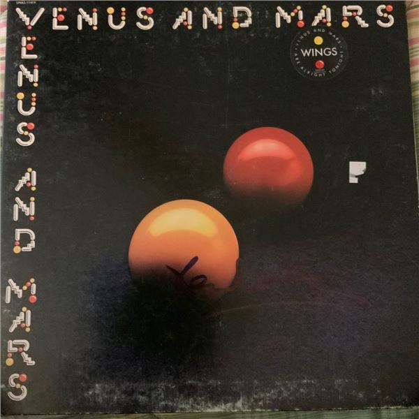 Signed Paul McCartney Venus And Mars Album Cover