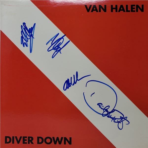 Signed Van Halen  Diver Down Album Cover