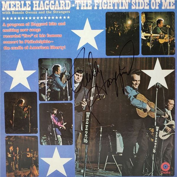 Signed Merle Haggard, The Fight Inside Of Me Album Cover