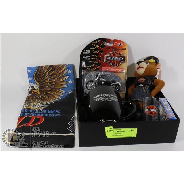 BOX W/ OFFICIAL HARLEY-DAVIDSON COLLECTIBLES